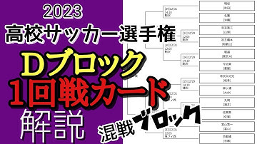 2023高校サッカー選手権1回戦【Dブロック】解説！